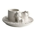 thumbnail image 2 of Porta incienso, decoración del hogar, centros de mesa, adorno de mesa, plato de vela de gato, portavelas de cerámica para sala de estar, casa de té Manchas negras, 2 of 8