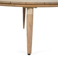 thumbnail image 5 of Christopher Knight Home Round Outdoor Coffee Table, Acacia Wood Patio Table with Tapered Legs, Natural Finish, 5 of 11