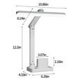 New LED Desk Lamp, Foldable Plugin Reading Lamp, 3 Grade Colour