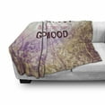 thumbnail image 3 of Fitness Saying Soft Flannel Fleece Blanket, You are Only Workout Away from a Mood on Effect Scene Woodland Scene, Cozy Plush for Indoor and Outdoor Use, 50" x 60", Maroon Dark Pink, by Ambesonne, 3 of 6