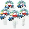 Big Dot of Happiness Cars, Trains, and Airplanes - Transportation Birthday Party Centerpiece Sticks - Table Toppers - Set of 15