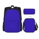 thumbnail image 1 of Disketp Darkblue Mochila Estampada de Gran Capacidad con Lonchera y Estuche, Set de 3 Piezas para Estudiantes, 1 of 7