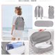 thumbnail image 5 of Mochila con cordón para gimnasio, impermeable, para viajes, senderismo, natación, bolsa deportiva con compartimento para zapatos para hombres, mujeres y niñas, 5 of 7
