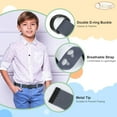 thumbnail image 3 of XIATIAN Boy's Belt Kids Canvas Web Belt Football Belt with Double D-ring Buckle Back to School Gift, 3 of 7