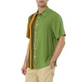 thumbnail image 2 of Lars Amadeus Men's Color Block Button Down Short Sleeve Striped Shirts, 2 of 6