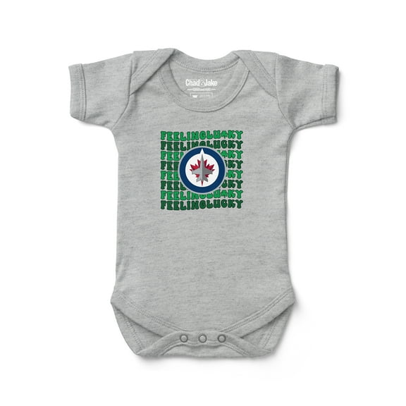 Newborn Chad & Jake Heather Gray Winnipeg Jets Feeling Lucky Bodysuit