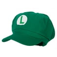 thumbnail image 2 of Mario Luigi Wario Waluigi Heat Transfer Cotton Elastic Newsboy Cap - Lime M-L, 2 of 5