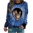 thumbnail image 2 of Pntutb Mujer Camisas Gráfico Impreso Manga Larga Cuello Redondo Sudadera Pullover Tops Cómodos Pntutb Pntutb-5489, 2 of 4