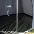 thumbnail image 4 of , 15.4'x15.4'x8.5' Teepee Tent, Waterproof Camping Tent with Porch Area, Floor and Carry Bag, for 2-3 Person Outdoor Backpacking Camping Hiking, Blue, Blue ,Aluminum ,, 4 of 10