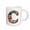 White, variant on 3drose, Boho Floral Monogram Initial C, 11oz Mug