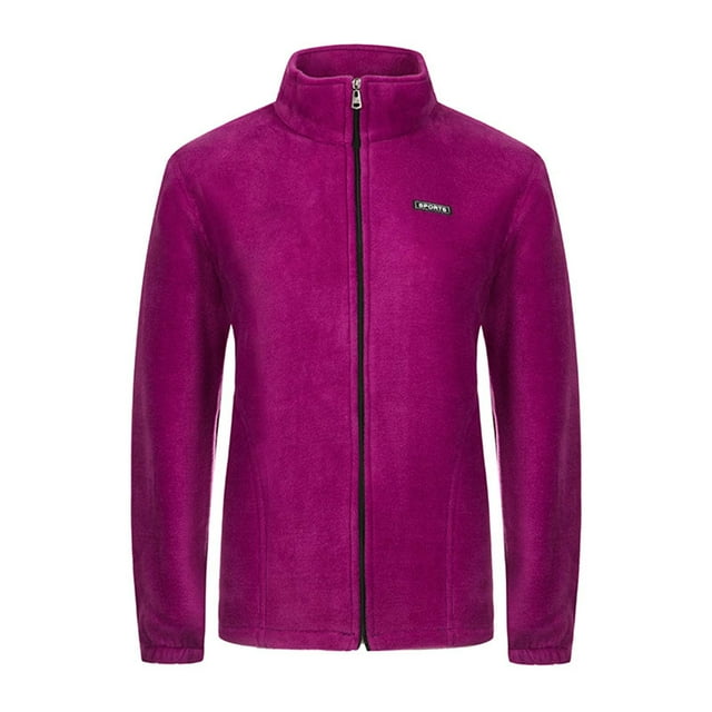 LOVZFMLL Vestes pour Femmes Mode Manches Longues Sans Capuche Décontracté Extérieur Polaire Hiver Chaud