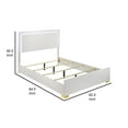 thumbnail image 5 of Dex Platform Queen Bed- Panel LED Headboard- White Wood Melamine Finish, 5 of 6