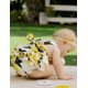 thumbnail image 3 of Princesasa Ropa Para Bebé Niña Amarillo Limón Floral Volantes Verano Cake Smash Trajes Y Diadema Para Regalos Recién Nacidos A6 7-12 Meses (Talla M), 3 of 5