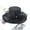 Black, variant on Women Floral Organza Tea Party Hat Ladies Flat Brim Bridal Shower Hat Church Hat Fascinator