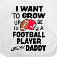 thumbnail image 4 of Inktastic I Want to Grow Up to Be a Football Player Like My Daddy Boys or Girls Baby Bib, 4 of 4