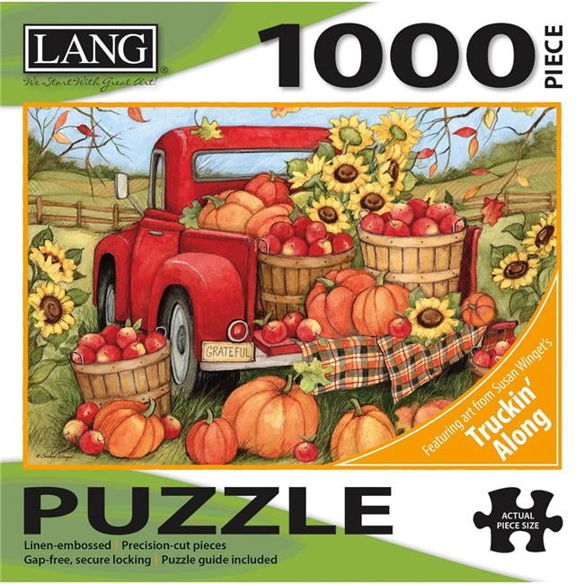 Lang 5038048 Jigsaw Puzzle Harvest Truck, 29 x 20 in. 1000 Piece