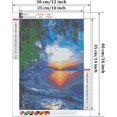 thumbnail image 2 of Cuadro de diamantes 5D grande y completo, cuadro de diamantes para adultos y niños, juego de pintura de diamantes de imitación para bricolaje, bordado de punto de cruz, amanecer, 30 x 40 cm, 2 of 6