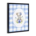 thumbnail image 2 of Stupell Industries Eclectic Little Bear Blue Gingham Black Floating Frame Canvas Art, 17 x 21, by Arlington Prints, 2 of 8