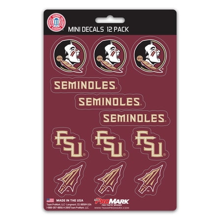 Florida State Seminoles 12 Count Mini Decal Sticker Pack  61159