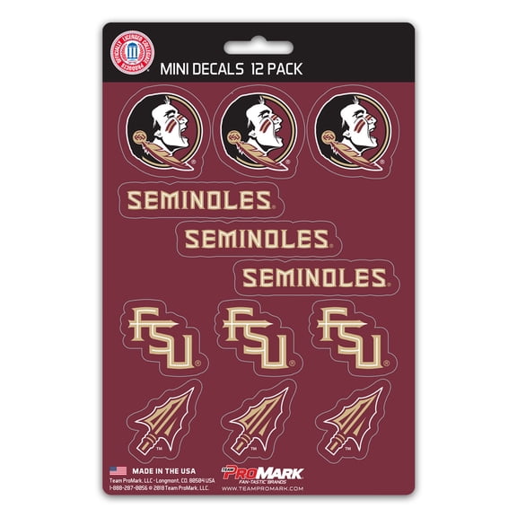 Florida State Seminoles 12 Count Mini Decal Sticker Pack  61159