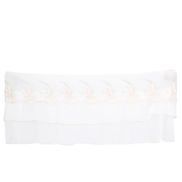 Protector contra el polvo para unidad de aire acondicionado de interior, montado en la pared, para dormitorios, patrón de maceta rosa bordada de 92 cm