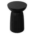 thumbnail image 2 of Boyd 13" Wide Solid Mango Contemporary Stripe Accent Table in Black & Assembled, 2 of 8