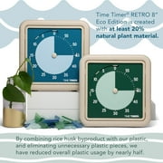 Time Timer® RETRO 8 inch Eco Edition Visual Timer - 60 Minute Desk Countdown Clock - Green Land