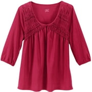 Just My Size - Women's Plus Swingy Smocked Tee