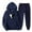 Navy, variant on Jogger Sets for Women 2 Piece Baggy Fit Funny Heart Print Track Suits Soft Solid Color Oversize Workout Sport Gym Vacation Travel Casual Comfortable Lounge Sweatsuits Set with Pockets