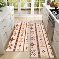 thumbnail image 4 of Kitchen Rugs Sets Of 2,Brown Ethnic Arrow Pattern Anti Fatigue Kitchen Mat Rugs Non Slip Washable,Decorative Kitchen Floor Mats for Kitchen,Sink,Laundry,17"X47", 4 of 5