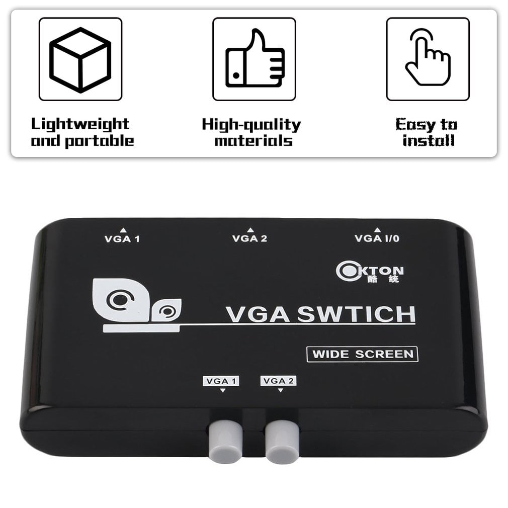 2 Port HDMI Manual SELECTOR Sharing Switch 2-WAY Switcher BOX 2:1 1080P LCD TV 