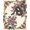 Pink Cream Green, Pattern 15, variant on Design&I 8'x10' Washable Area Rug Snake Gothic Serpent Botanical Vintage Watercolor Distressed for Dining Room, Large Office, Lounge, Snag-Free