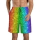thumbnail image 1 of Fotbe Glitter Rainbow Trajes de Baño Estampados para Hombre, Shorts de Verano de Secado Rápido, Ropa de Playa, Bañadores-XX-Large, 1 of 6