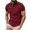 Wine, variant on WREESH Men's Button-Up Henley Shirts Casual T-Shirt with Solid Color Turndown Collar and Short Sleeve for a Stylish Look Black