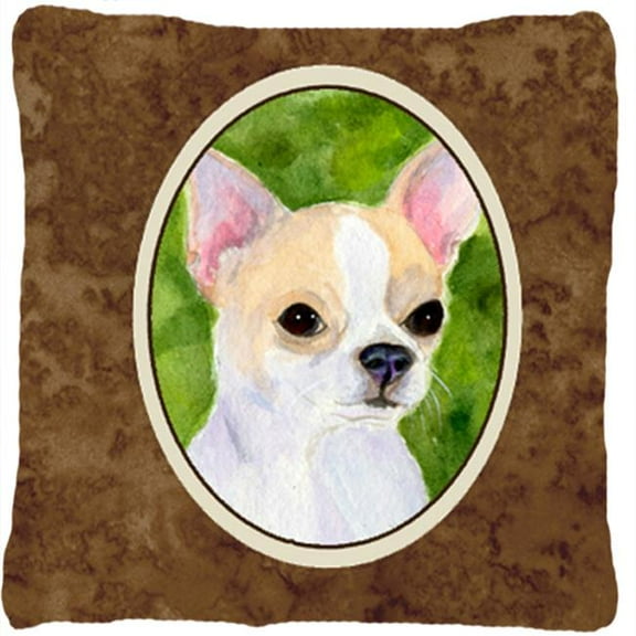 14 x 14 in. Chihuahua Decorative Fabric Pillow