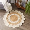 thumbnail image 3 of White And Natural Jute Braided Rug 3 Ft Round, 3 of 3