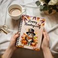 thumbnail image 3 of Happy Thanksgiving American Shorthair Welcome Thankful Fall Autumn Pumpkin Spiral Bound Journal Cat Lover Kitten Owner Gifts 5x7in Spiral Notebook - 02021, 3 of 5