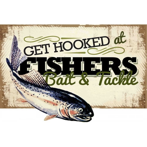 Marmont Hill Inc Marmont Hill - "Get Hooked at Fishers" by Saturday Evening Post Painting Print on Canvas - Multi-color