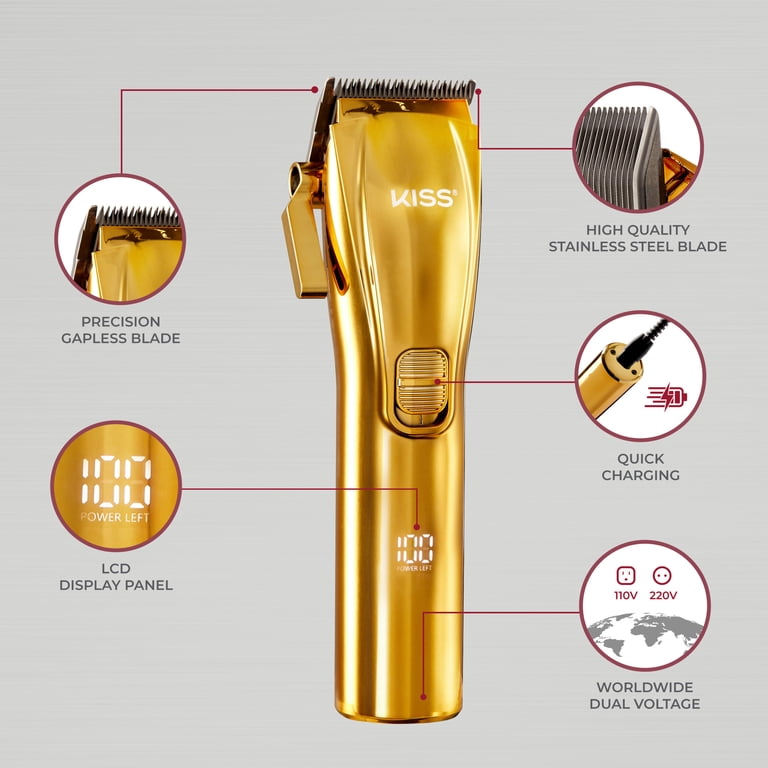 KISS, Ultra Clean Cut Precision Blade Hair Clipper, 19 Pcs, Unisex