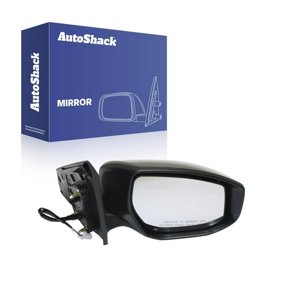 AutoShack Passenger Side Mirror Power Non-Heated Black | Replacement for 2013 Nissan Sentra | 1-PC
