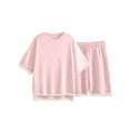 thumbnail image 5 of Women 2 Pieces Knit Sets Short Sleeve Tops & Shorts Suit, 5 of 5