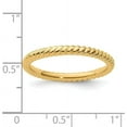 thumbnail image 4 of Solid Sterling Silver Stackable Expressions Gold-plated Twisted Ring - Ring Size 10.0-1.8gm, 4 of 7