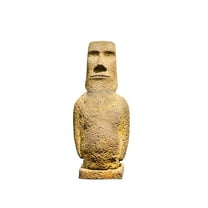 Easter Island Moai Statue Handmade Craft Ornament, Greek Artisan-Made Natural No Chemical Additives, Home Decoration Study Tea Pet Figurine Gift For Easter Birthdays