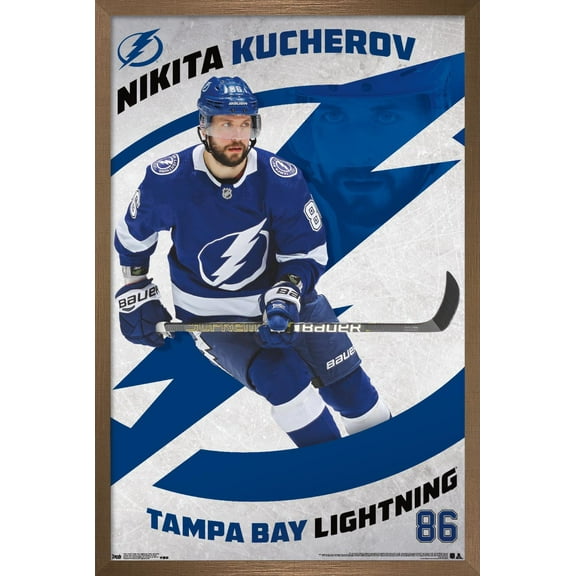 NHL Tampa Bay Lightning - Nikita Kucherov 19 Wall Poster, 14.725" x 22.375", Framed
