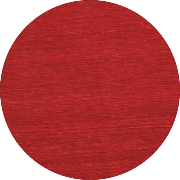 Ahgly Company Indoor Round Abstract Orange Contemporary Area Rugs, 5' Round