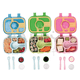 thumbnail image 2 of Lonchera Lunch box bento portátil para niños y adultos con 5 compartimentos de sellado hermético, libre de fugas y cubiertos incluidos, BPA FREE Happy Life  Lonchera Lunch box bento portátil para niños y adultos, 2 of 10