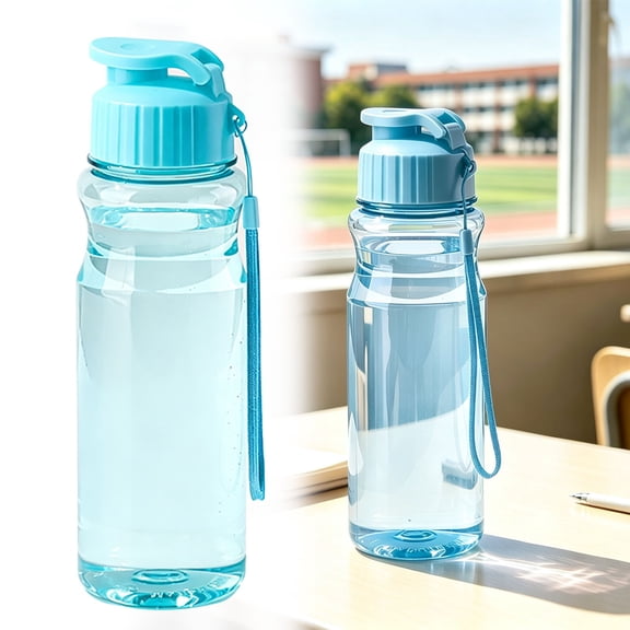 Bulks Water Bottle, 18.6 oz Lightweight Plastic Water Bottle, Leak Proof Flip Top Lid Sports Cup, Travel Water Bottle, Reusable Portable Water Jug With Hand Strap For Gym Hiking Outdoor Activities