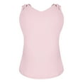 thumbnail image 2 of Vedolay Tank Tops Women's Sleeveless Pleated Front Lace Patchwork T-Shirt Scoop Neck Tank Vest Pullover Blouses,Pink XL, 2 of 5