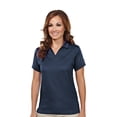 thumbnail image 1 of Tri-Mountain AURA 402 Basket Pattern Johnny Collar Polo Shirt, Large, Navy, 1 of 2