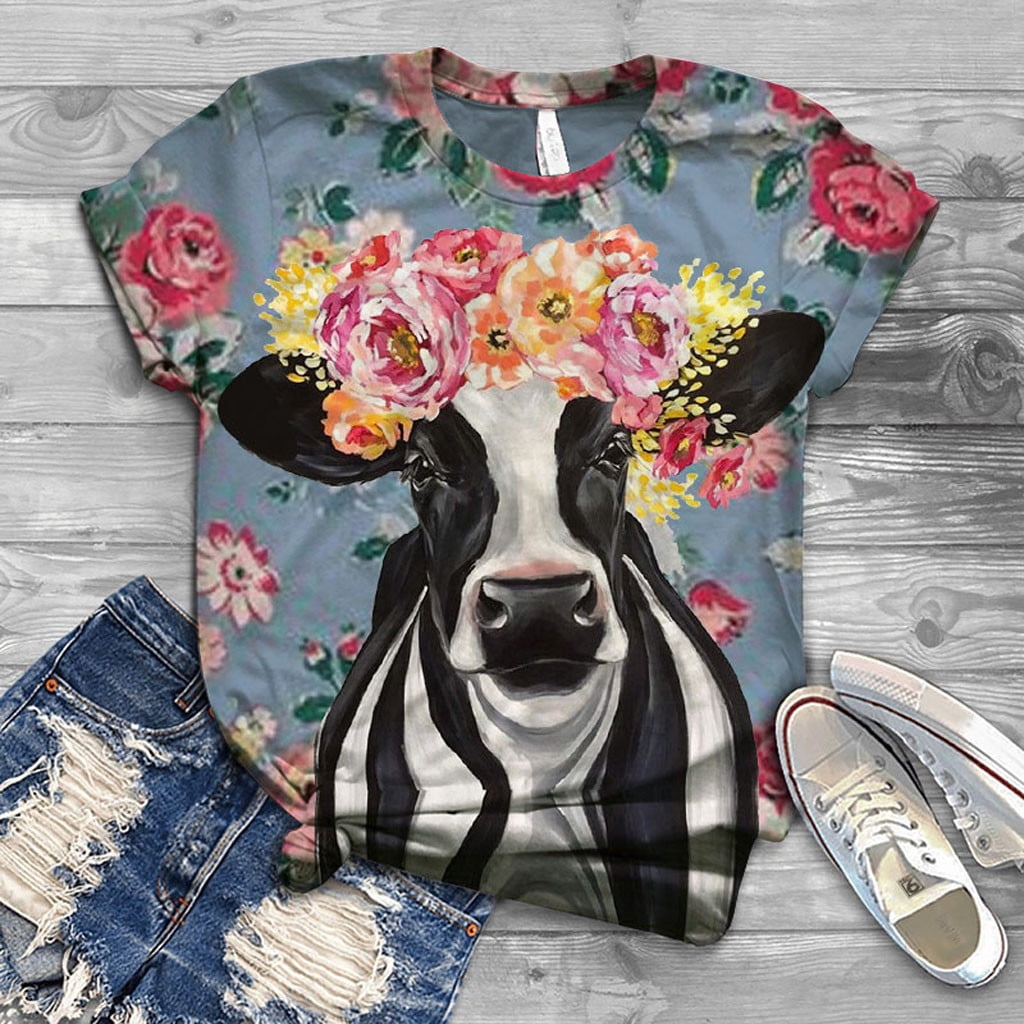 plus size cow shirt